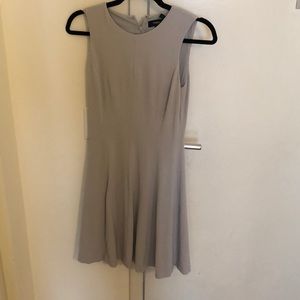 Gray fit and flare Theory dress
